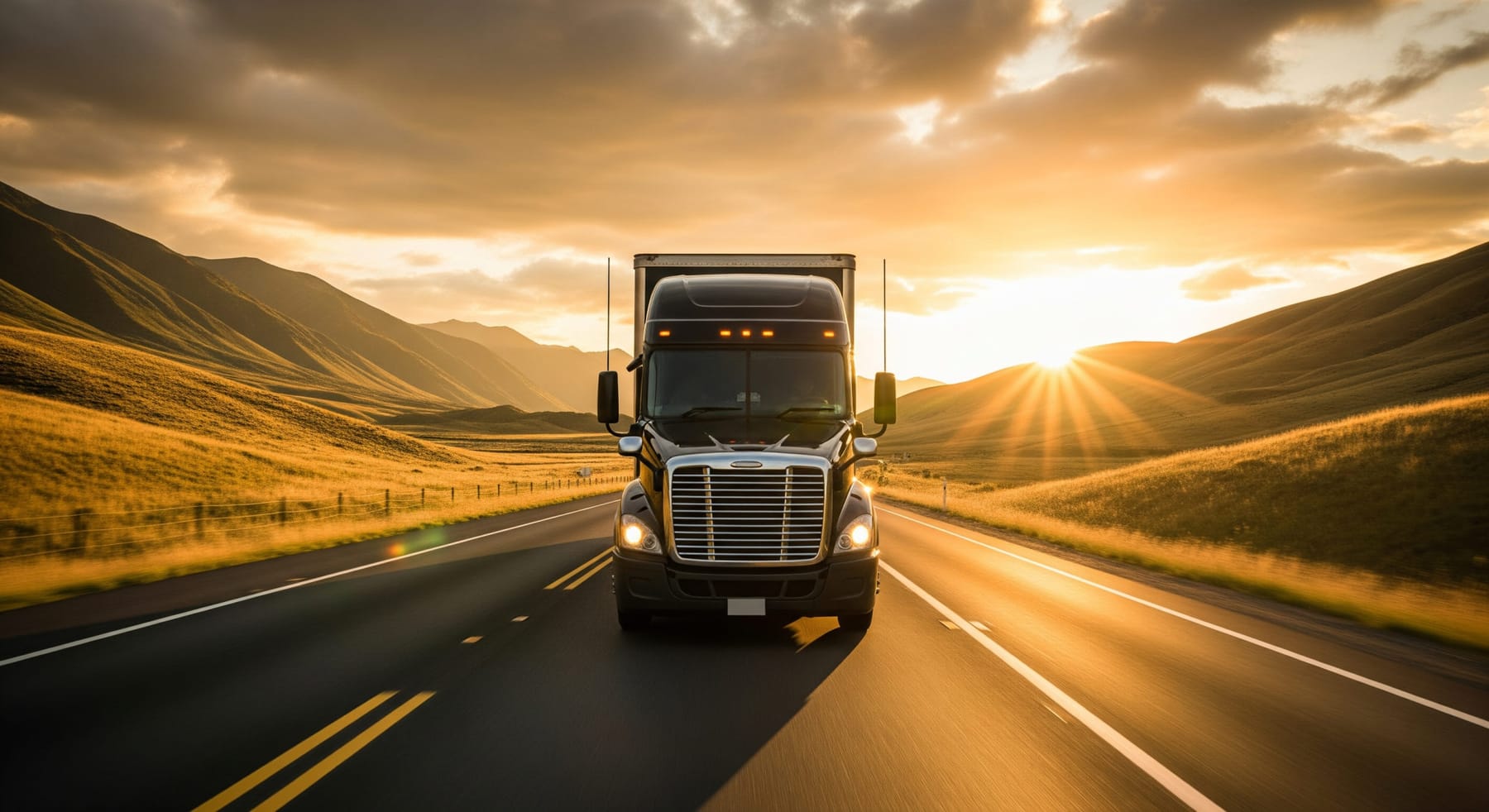 4REIGNER Cellars delivery truck on a Cape Winelands highway at sunset